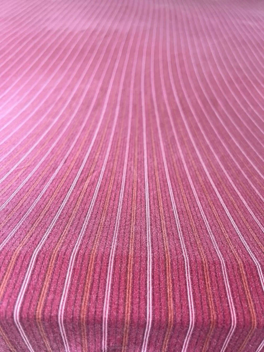 4 Pc QUEEN Sheet Set Stripe Burgundy Pinstripe West Point Stevens Made in USA
